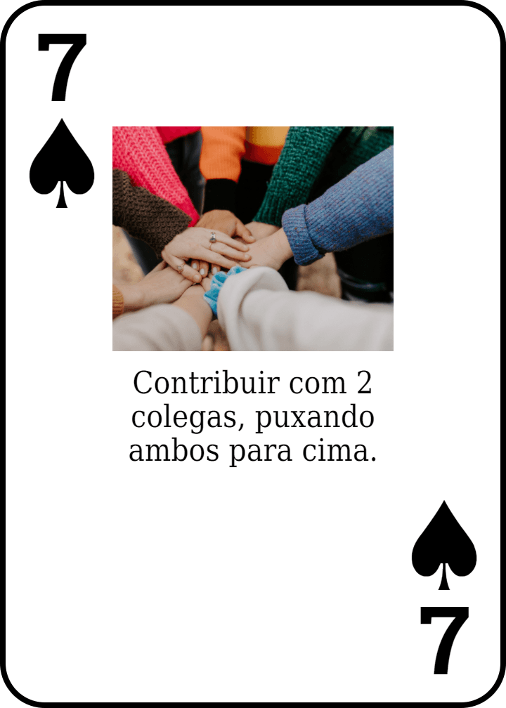 Carta do material original que convida ao apoio entre colegas