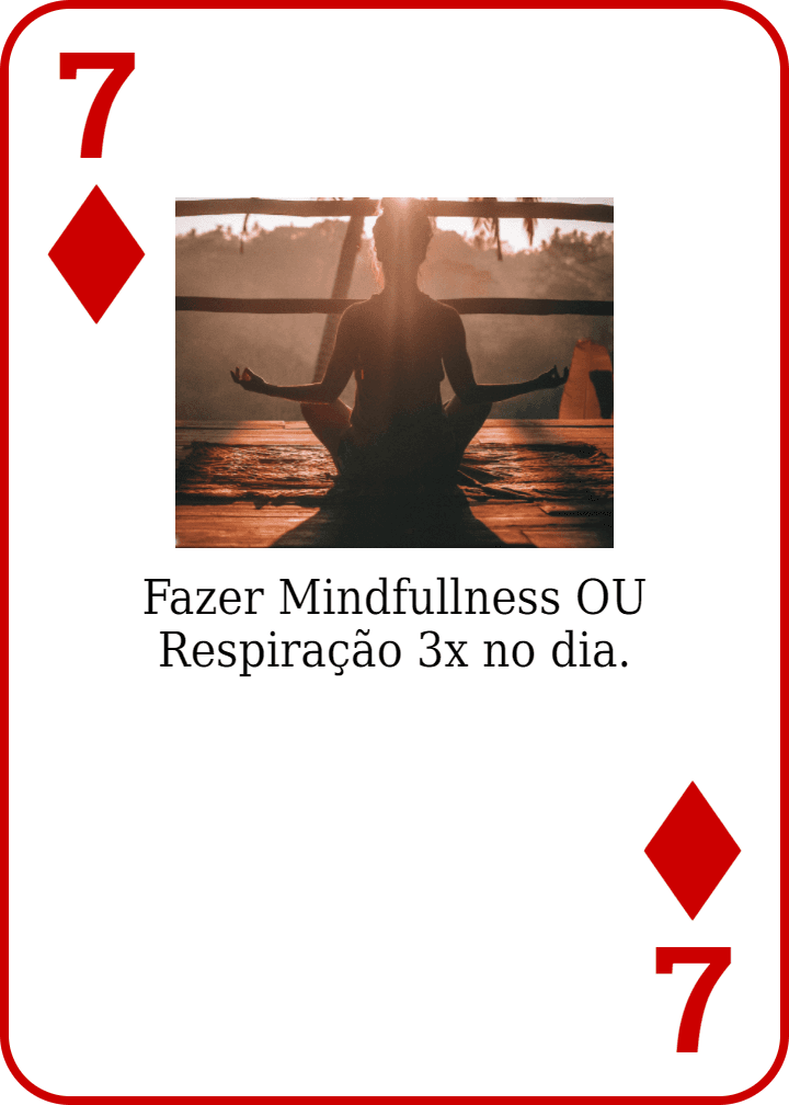 Carta do material original com uma proposta de pausa e atenção